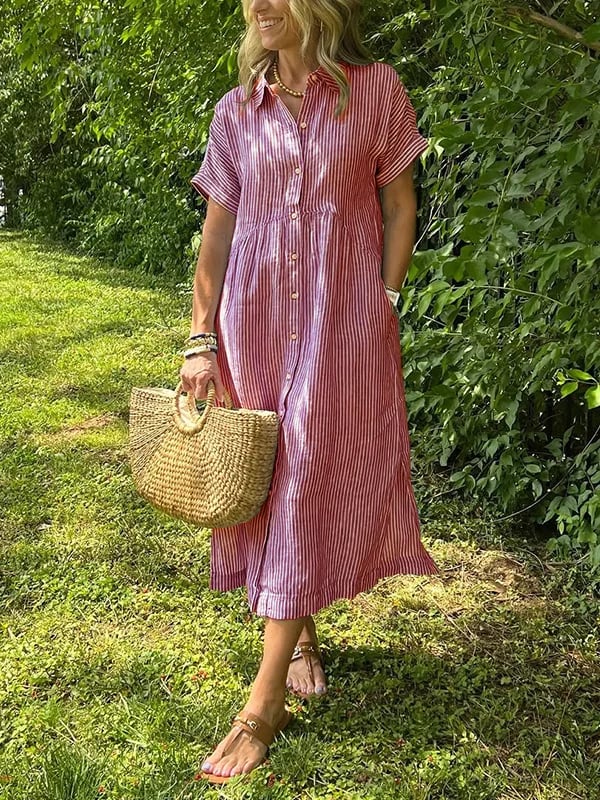 Camila | Elegant Striped Dress